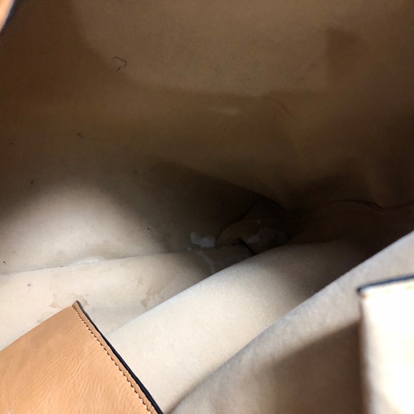 Tan Brown Faux Leather Hobo Shoulder Bag Purse - Picture 5 of 8